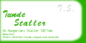 tunde staller business card